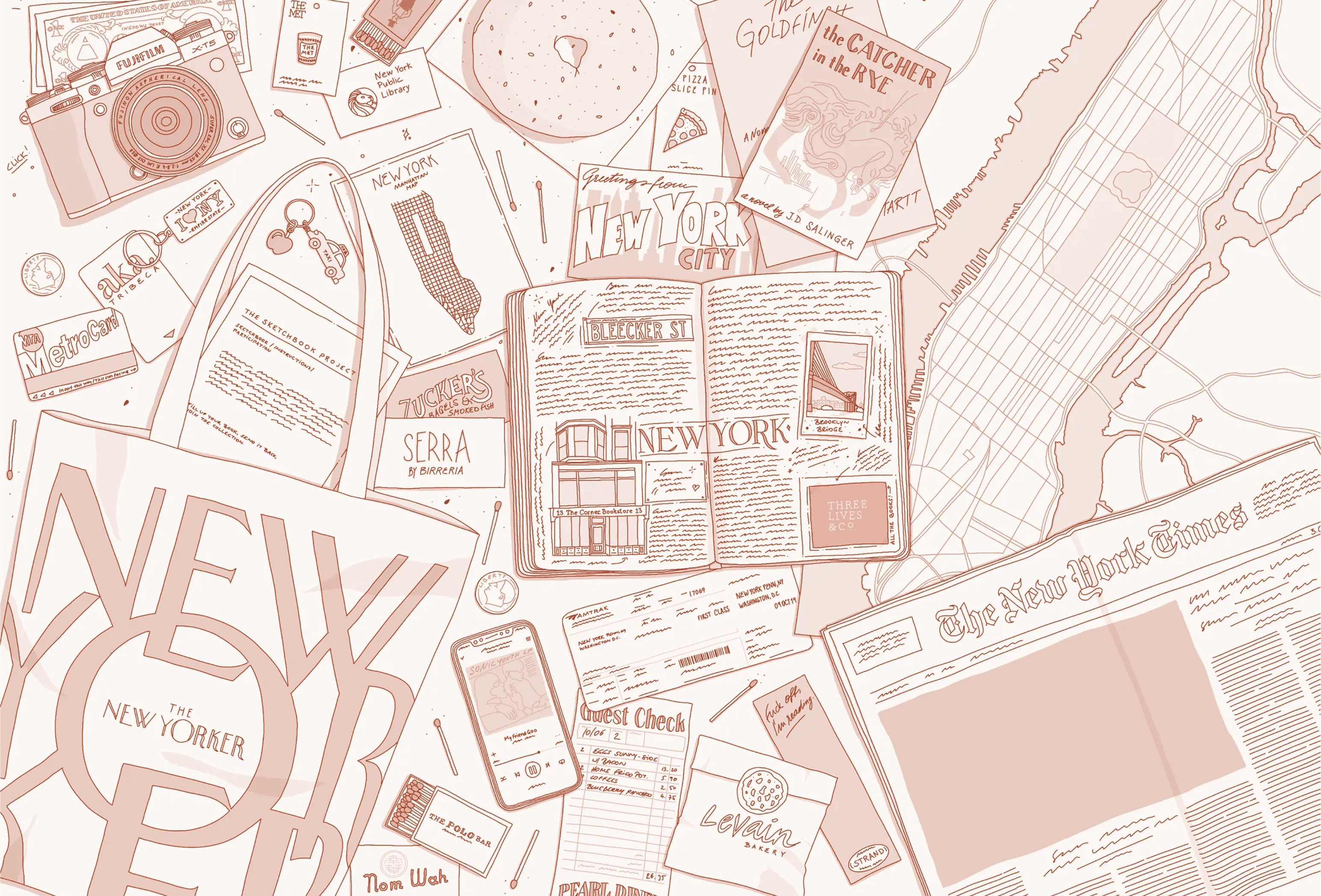 nyc collage illustration