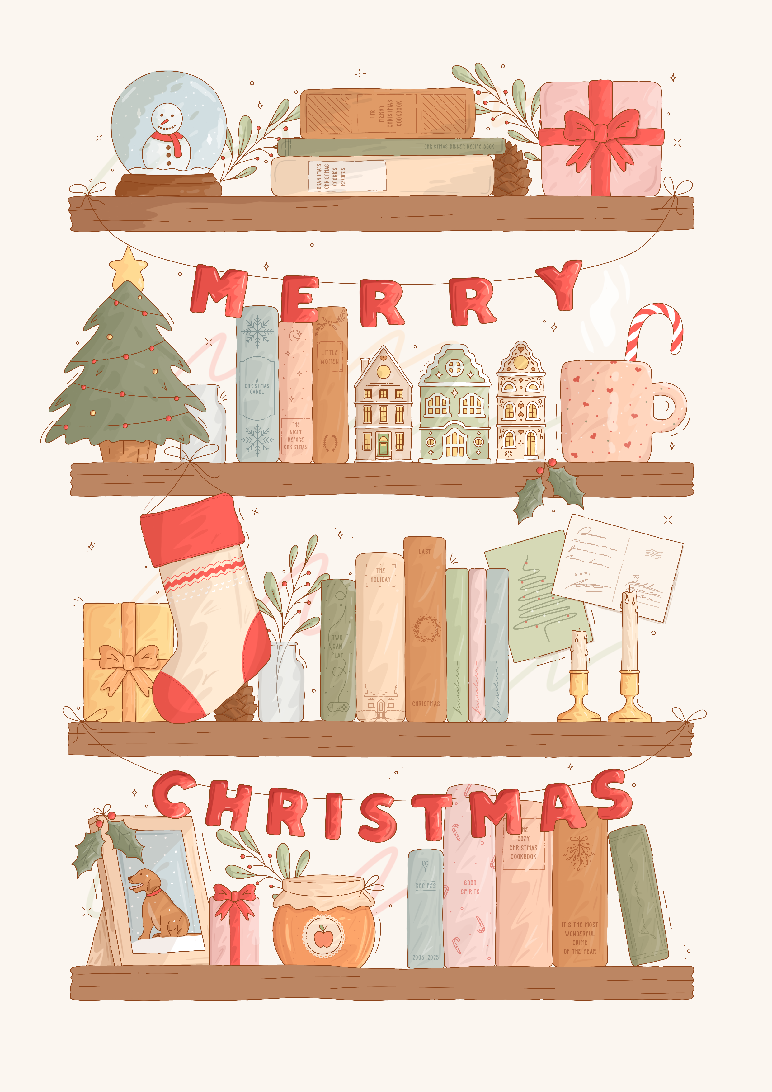 christmas card illustration